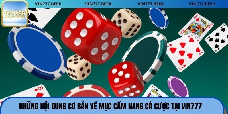 Những nội dung cơ bản về mục cẩm nang cá cược tại Vin777